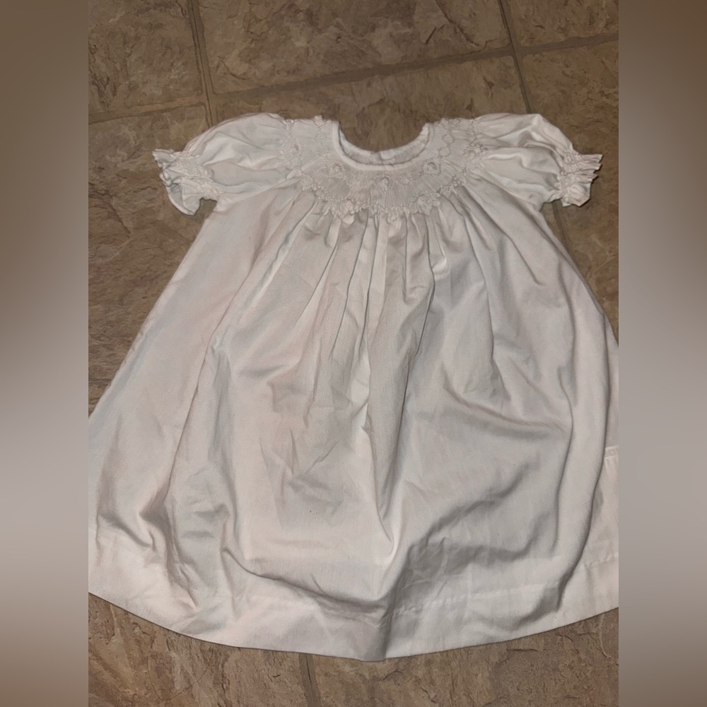 Elegant White Kids Casual Dress